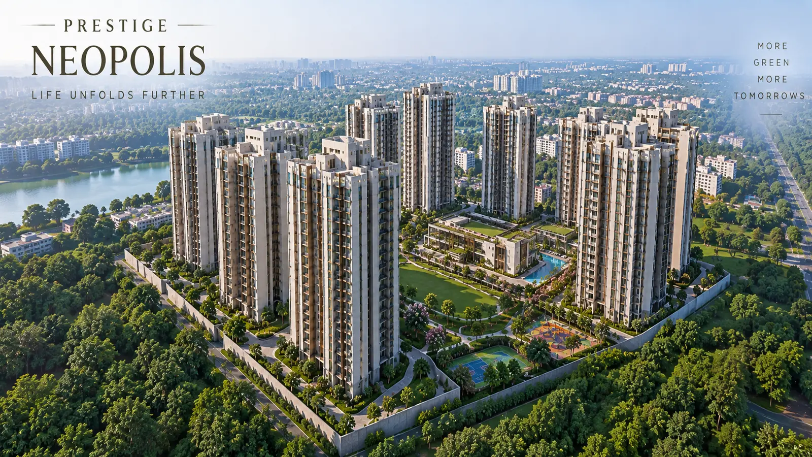 Prestige Neopolis Luxury Community Aerial View